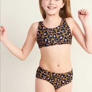 Girls Leopard Bikini NWOT